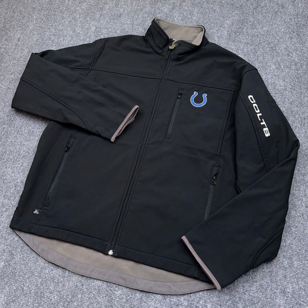 Indianapolis Colts Softshell Sideline Jacket Men's Large Black NFL Team Apparel